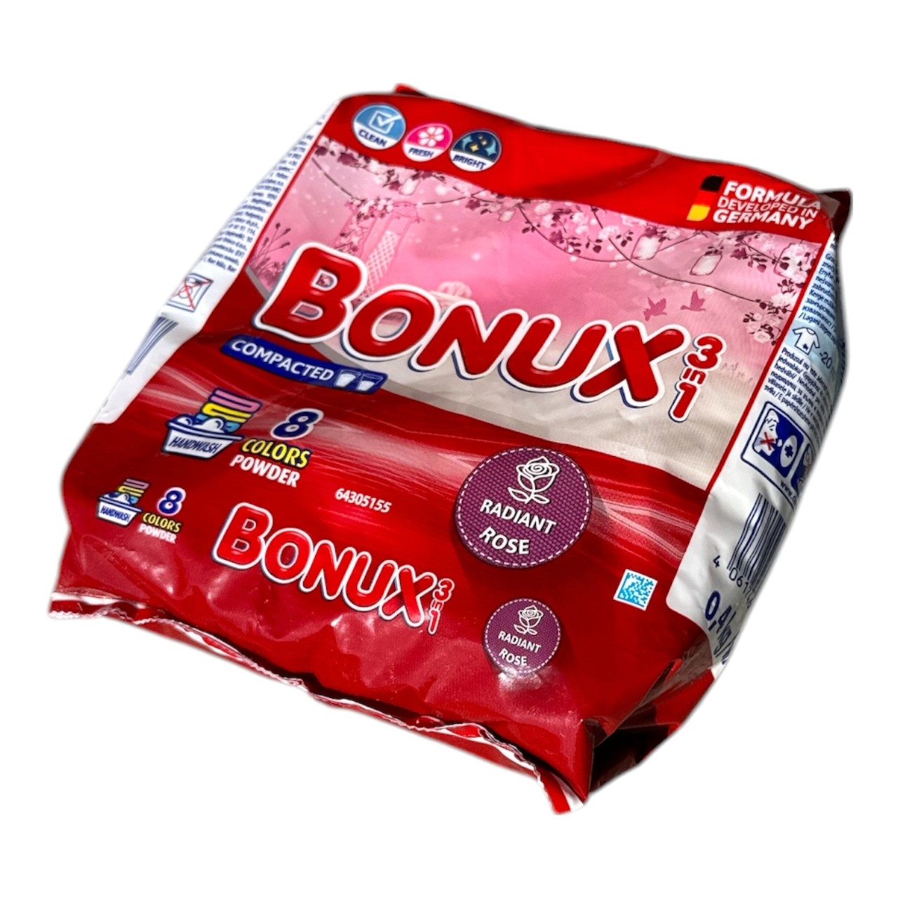 Bonux 3 in 1 Detergent rufe colorate, manual pure magnolia, 400 gr - imagine 2