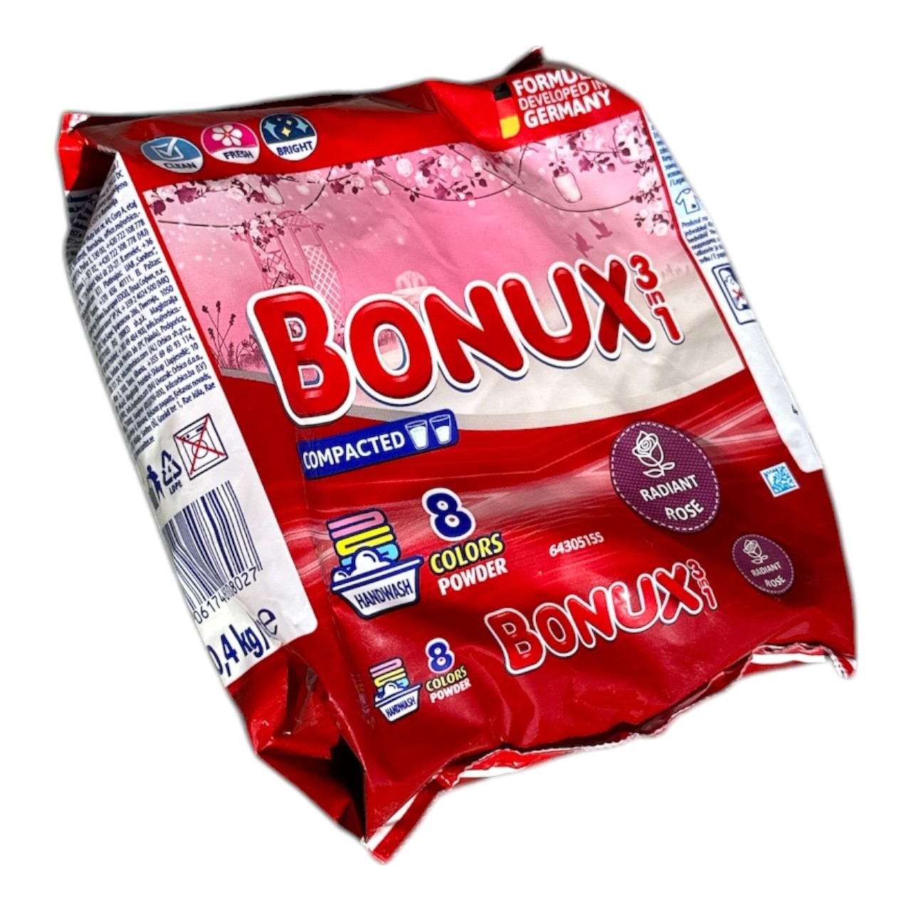 Bonux 3 in 1 Detergent rufe colorate, manual pure magnolia, 400 gr
