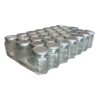 Borcan de sticla cu capac, hexagonal, 196 ml set 33 buc