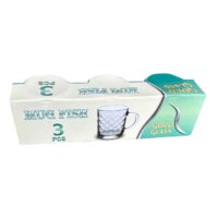 Cani sticla termorezistente model solzi, 3 bucati