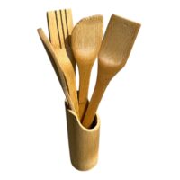 Suport cu 4 tacamuri din bambus