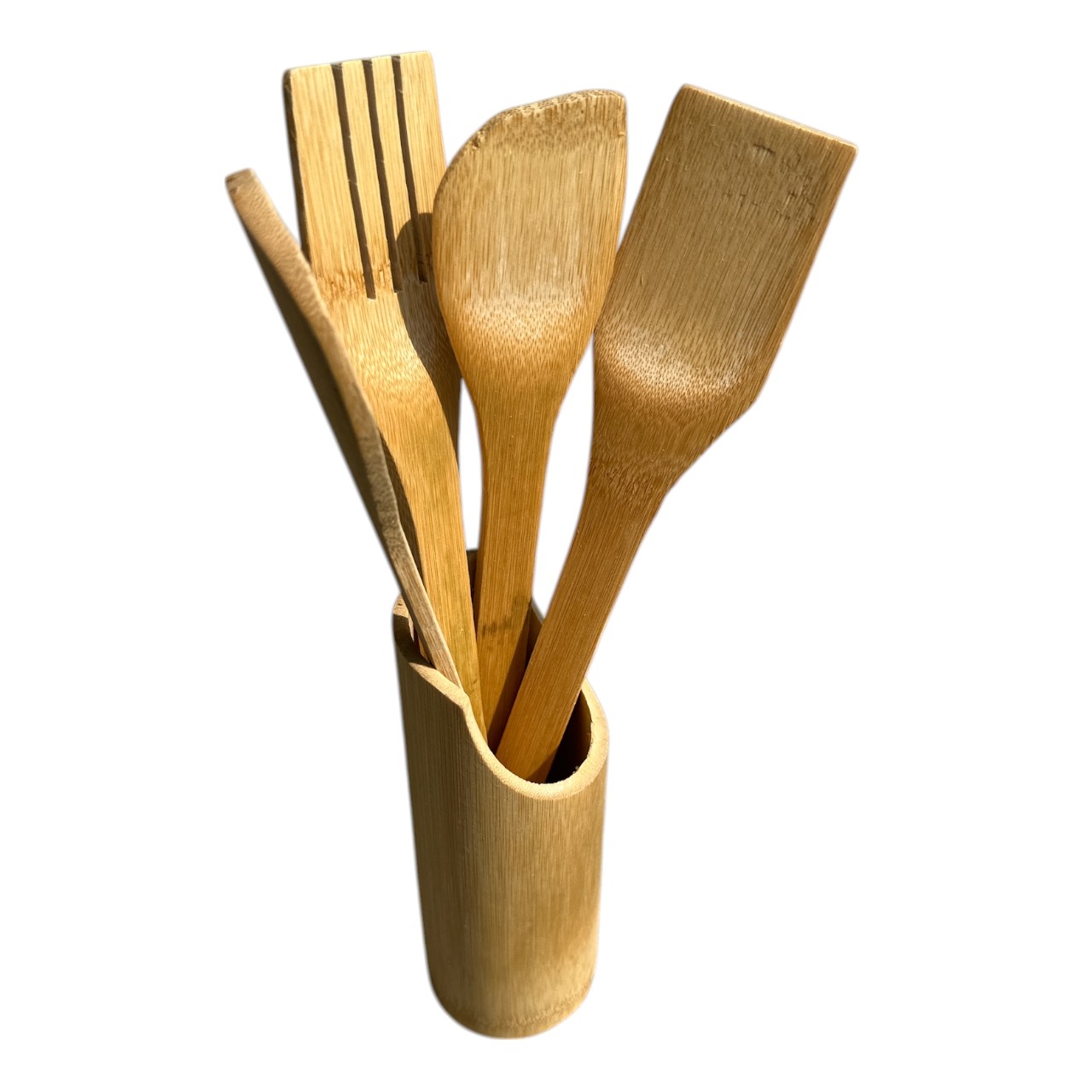 Suport cu 4 tacamuri din bambus - imagine 2