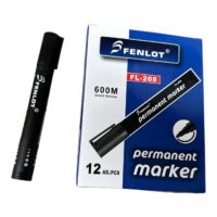 Marker permanent negru, Fenlot FL-208, set 12 bucati