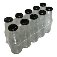 Sticle 330 ml pentru suc de rosii / bulion cu capac, set 10 bucati