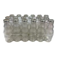 Sticle 330 ml pentru suc de rosii / bulion cu capac, set 18 bucati