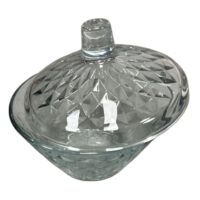 Bomboniera cristal cu capac, 13 cm