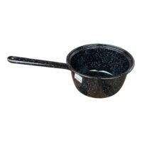 Ceaun emailat 2 litri (18 cm) cu coada, negru