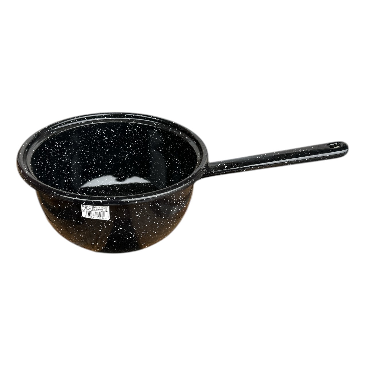 Ceaun emailat 3 litri (20 cm) cu coada, negru