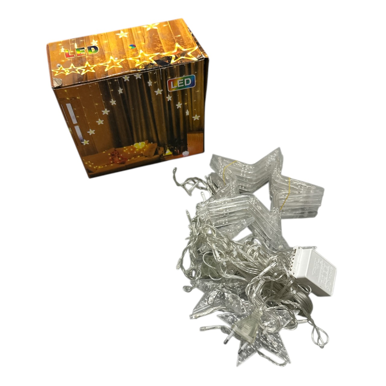 Instalatie luminoasa cu stelute tip perdea, 3 M