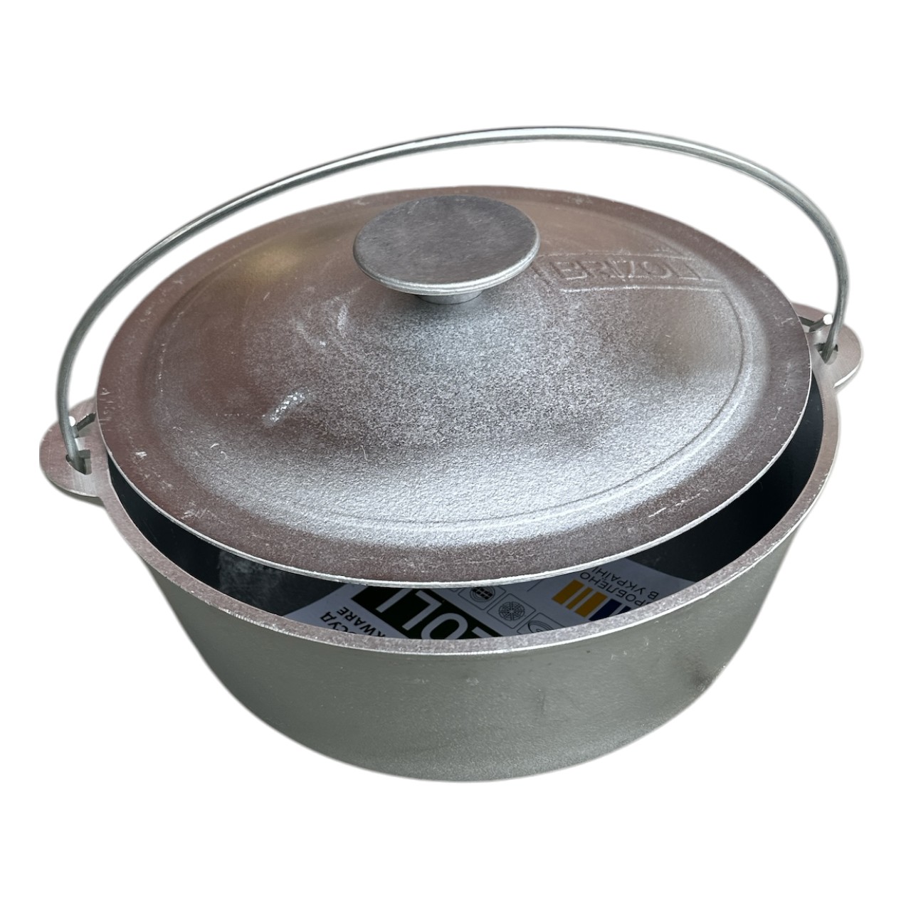 Ceaun aluminiu alimentar 6 litri, cu capac