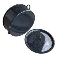 Cratita emailata 50 litri cu capac, 57 cm (Resigilat)