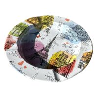 Scrumiera metalica cu model, rotunda 140 mm