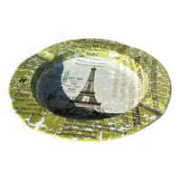 Scrumiera metalica cu model, rotunda 140 mm