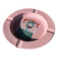 Scrumiera metalica cu model, rotunda 140 mm