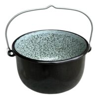 Ceaun tabla emailata, marmorat, 3.5 L negru