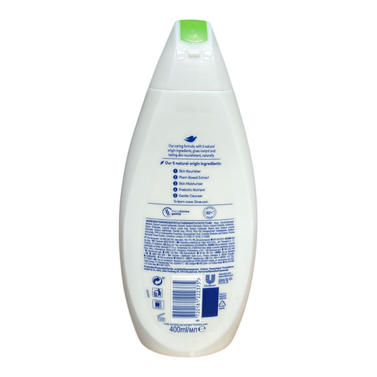 Dove Gel de dus cu ceai verde si flori de sakura 400 ml - imagine 2