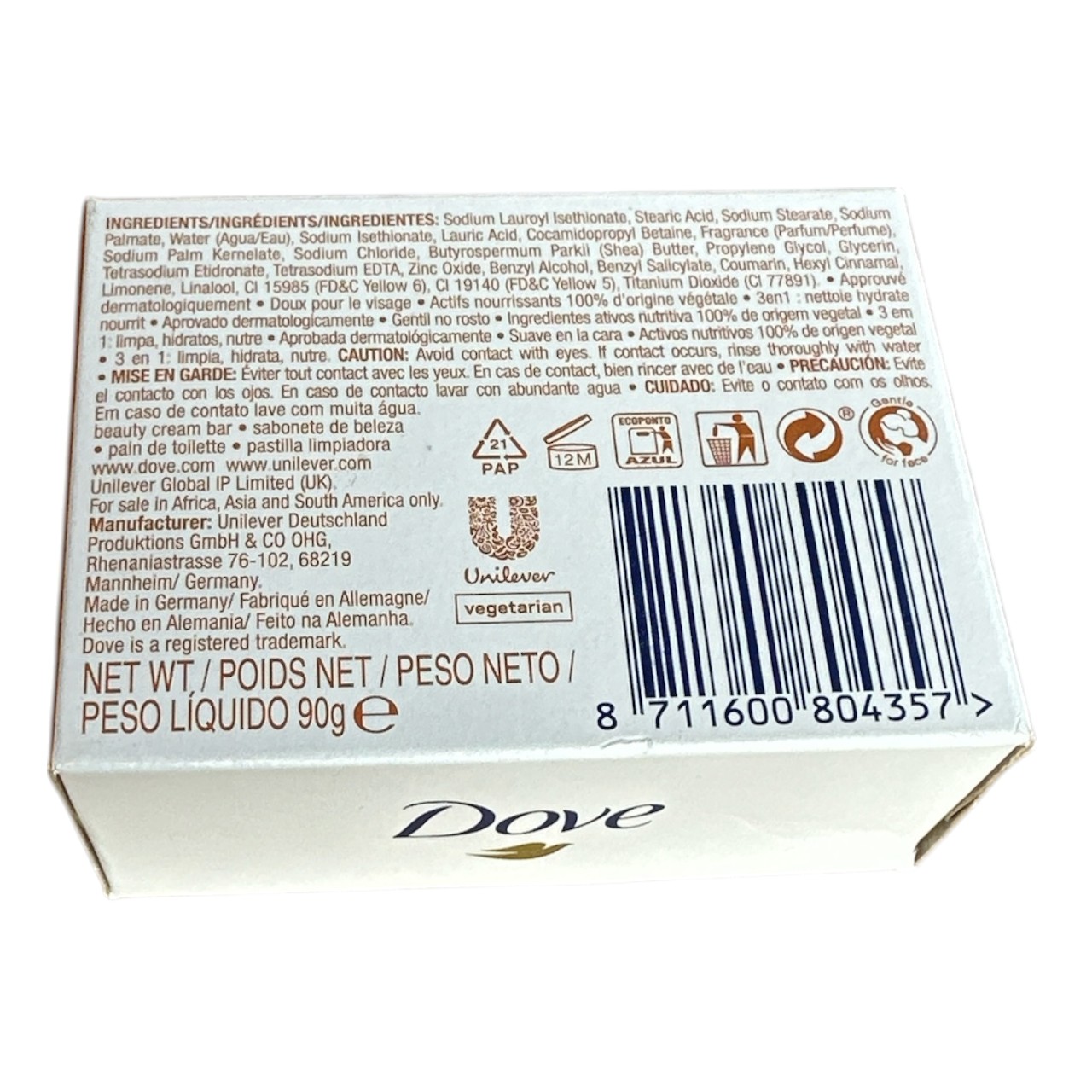 Dove Pampering sapun crema solid cu unt de shea si vanilie, 90 grame - imagine 2