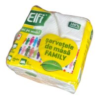 Elfi Servetele de masa albe 1 strat 24 x 24 cm, 100 bucati
