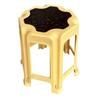 Taburet de gradina din plastic, hexagonal, 34.5×47 cm