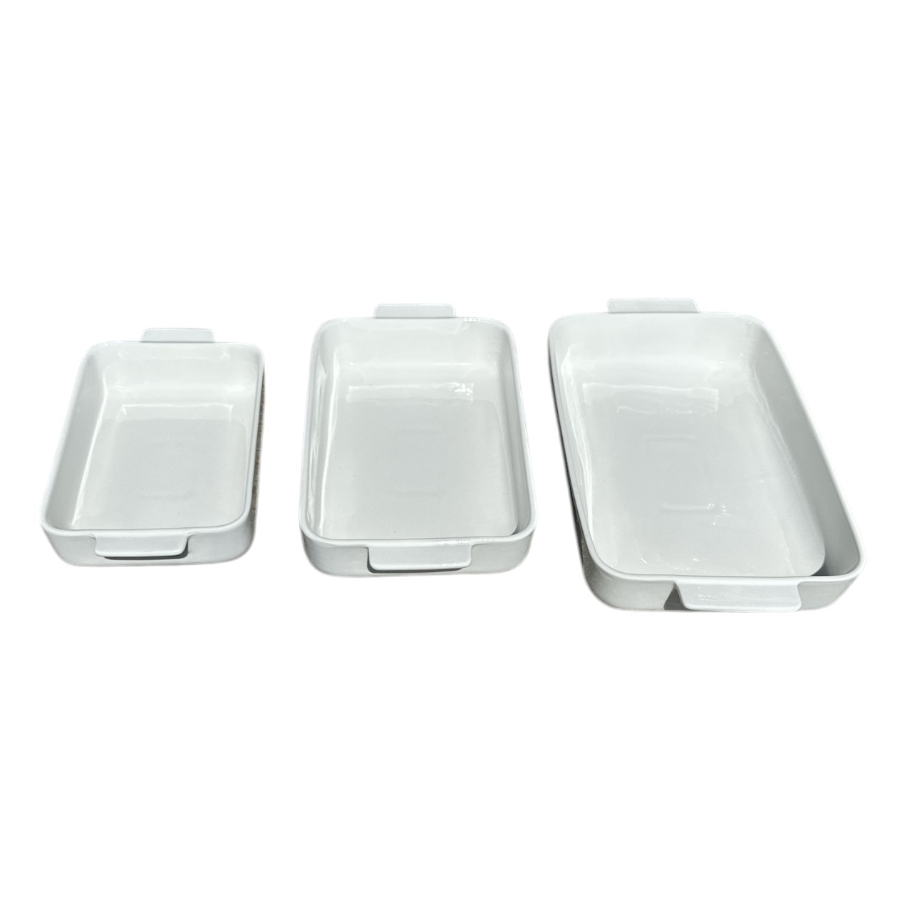 Tavi de copt din ceramica, dreptunghiulare, 3 bucati