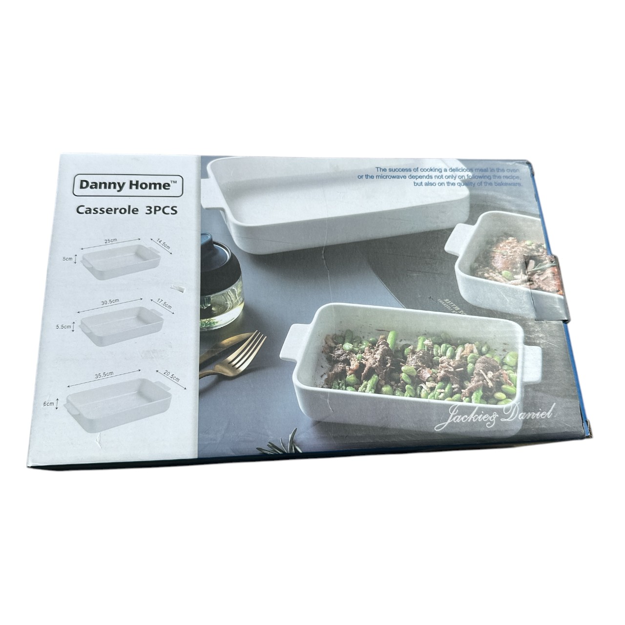 Tavi de copt din ceramica, dreptunghiulare, 3 bucati - imagine 4