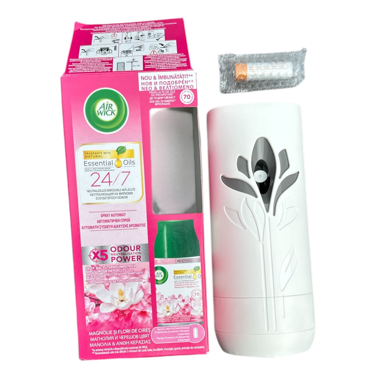 Air Wick Odorizant automat cu rezerva (Magnolie si Flori de Cires) 250 ml - imagine 2