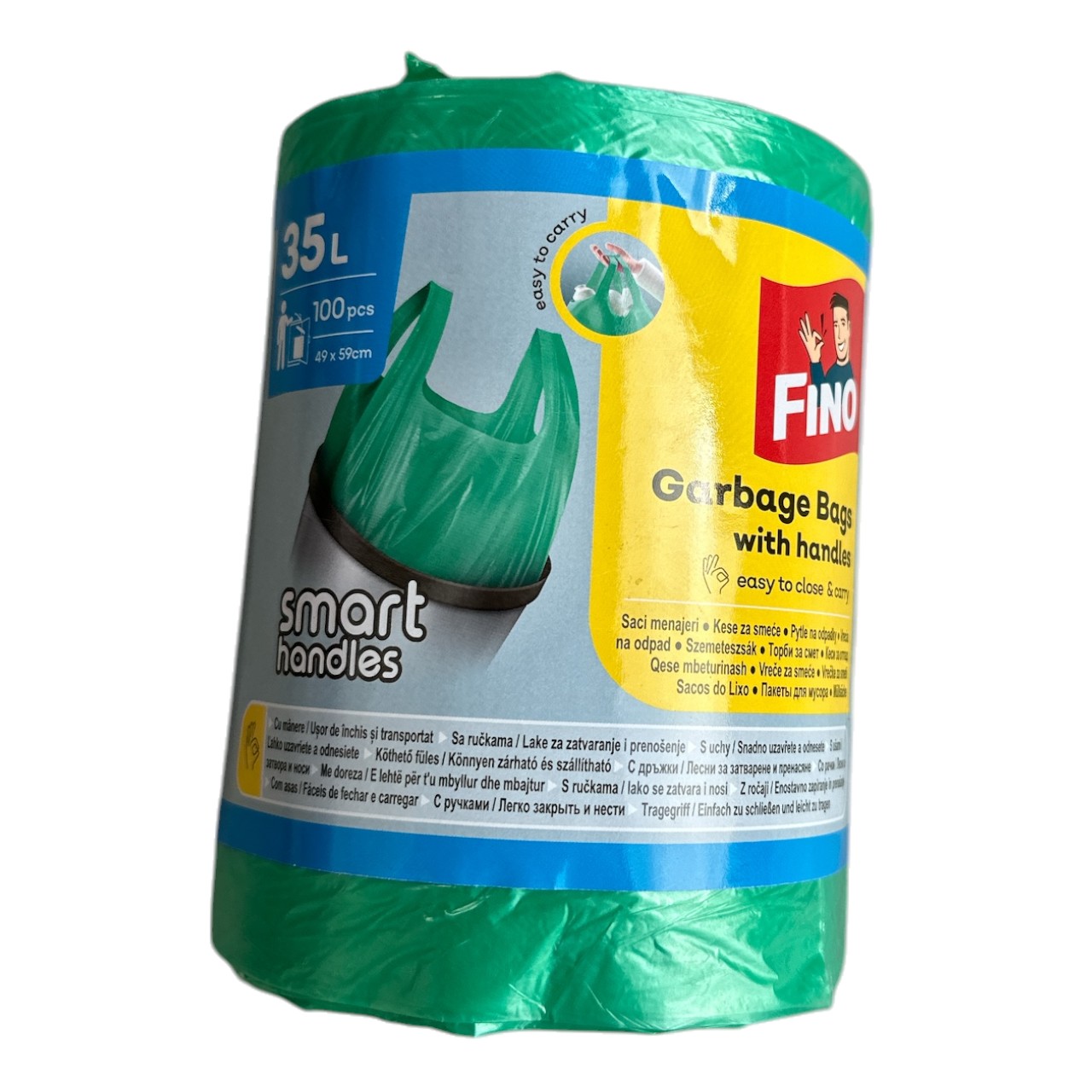 Fino Saci menajeri cu manere 35 L, 49x60 cm 100 bucati - imagine 2
