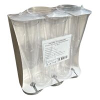 Pahare sampanie din plastic, conice, 160 ml 10 bucati