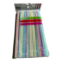 Paie de baut flexibile din plastic, colorate, 80 bucati