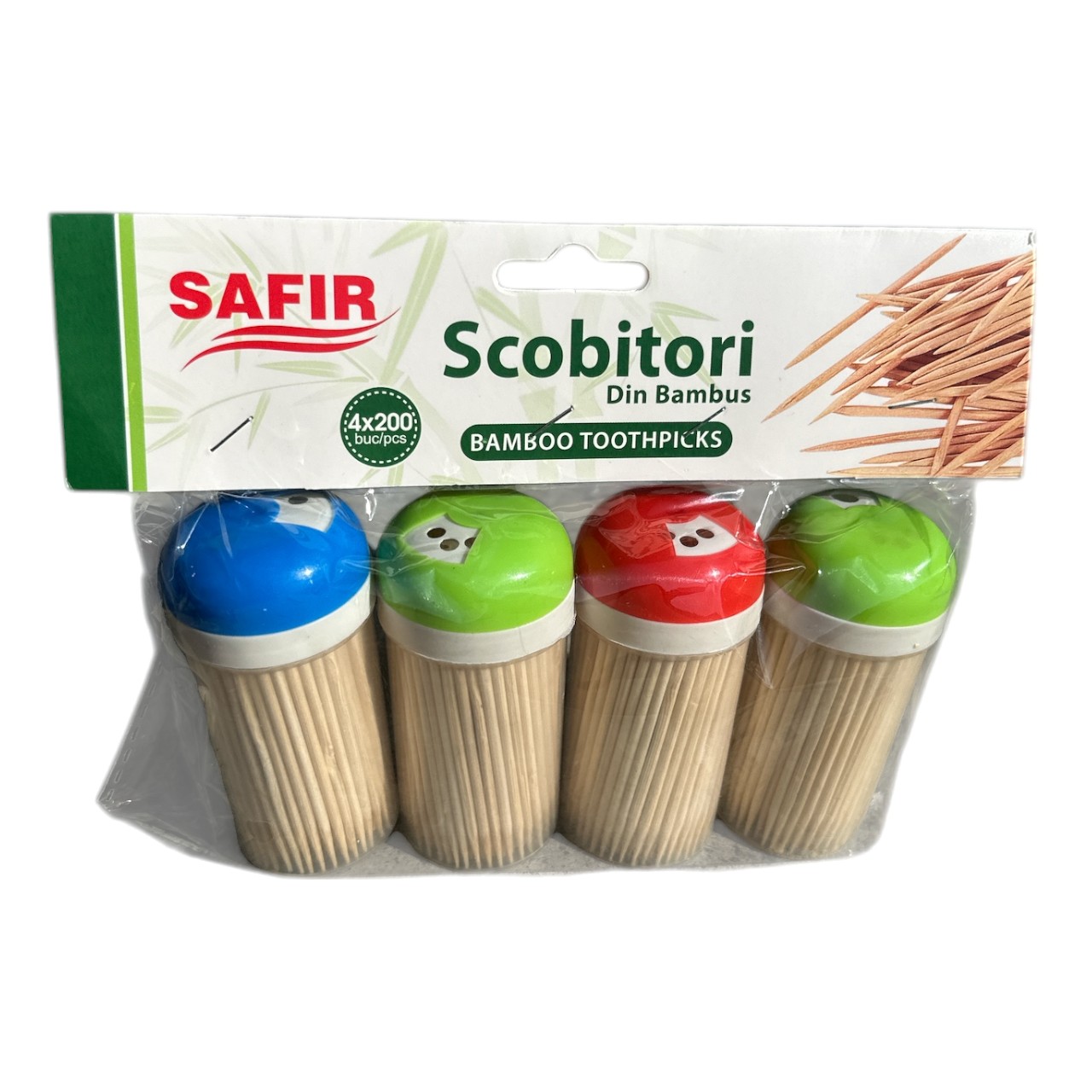 Safir Scobitori bambus in tub 4 x 200 bucati - imagine 4