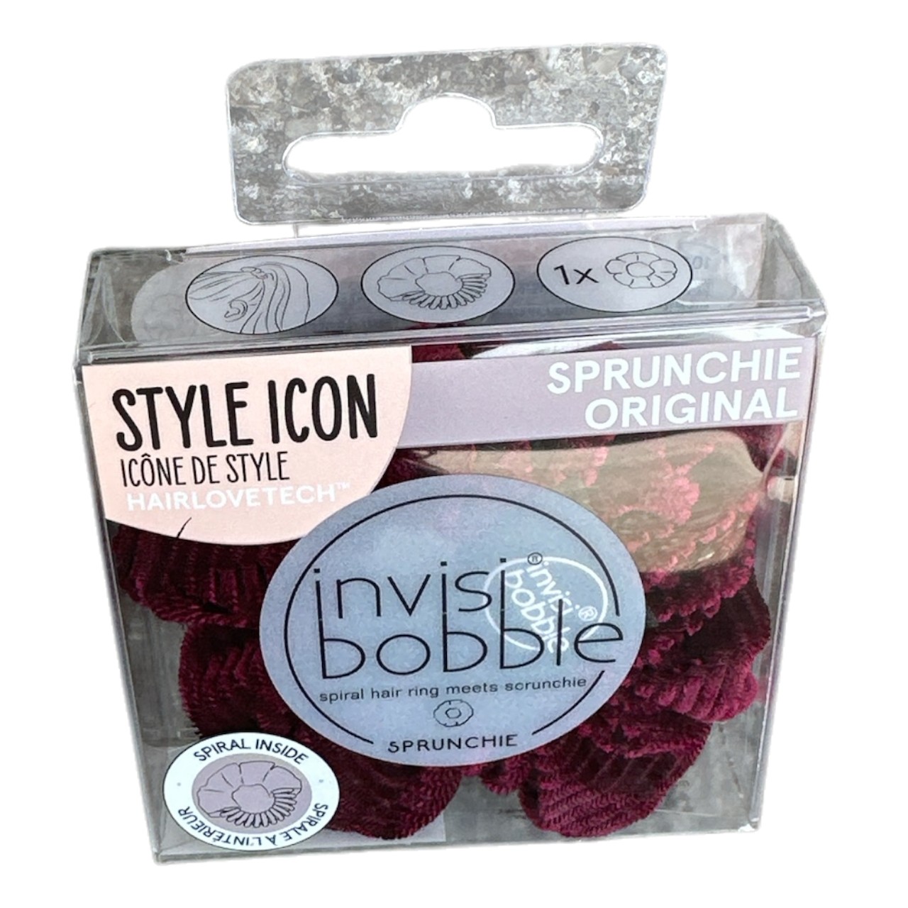 Sprunchie Invisibobble Elastic par spiralat din matase - imagine 2