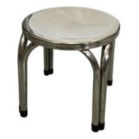 Taburet inox cu picioare duble, rotund, mic