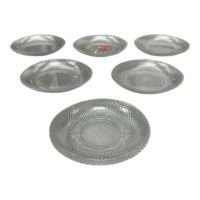 Farfurii din sticla transparenta, 6 bucati