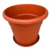 Ghiveci Plastic (Mare) 64 litri (Nr 10) cu farfurie, Caramiziu