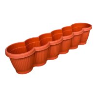 Jardiniera plastic 65 cm, maro Bella