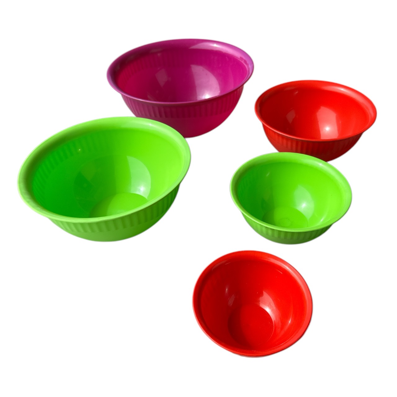 Set 5 Boluri din plastic 0.35 L, 0.75 L, 1.3 L, 2.2 L, 3.4 L - imagine 2