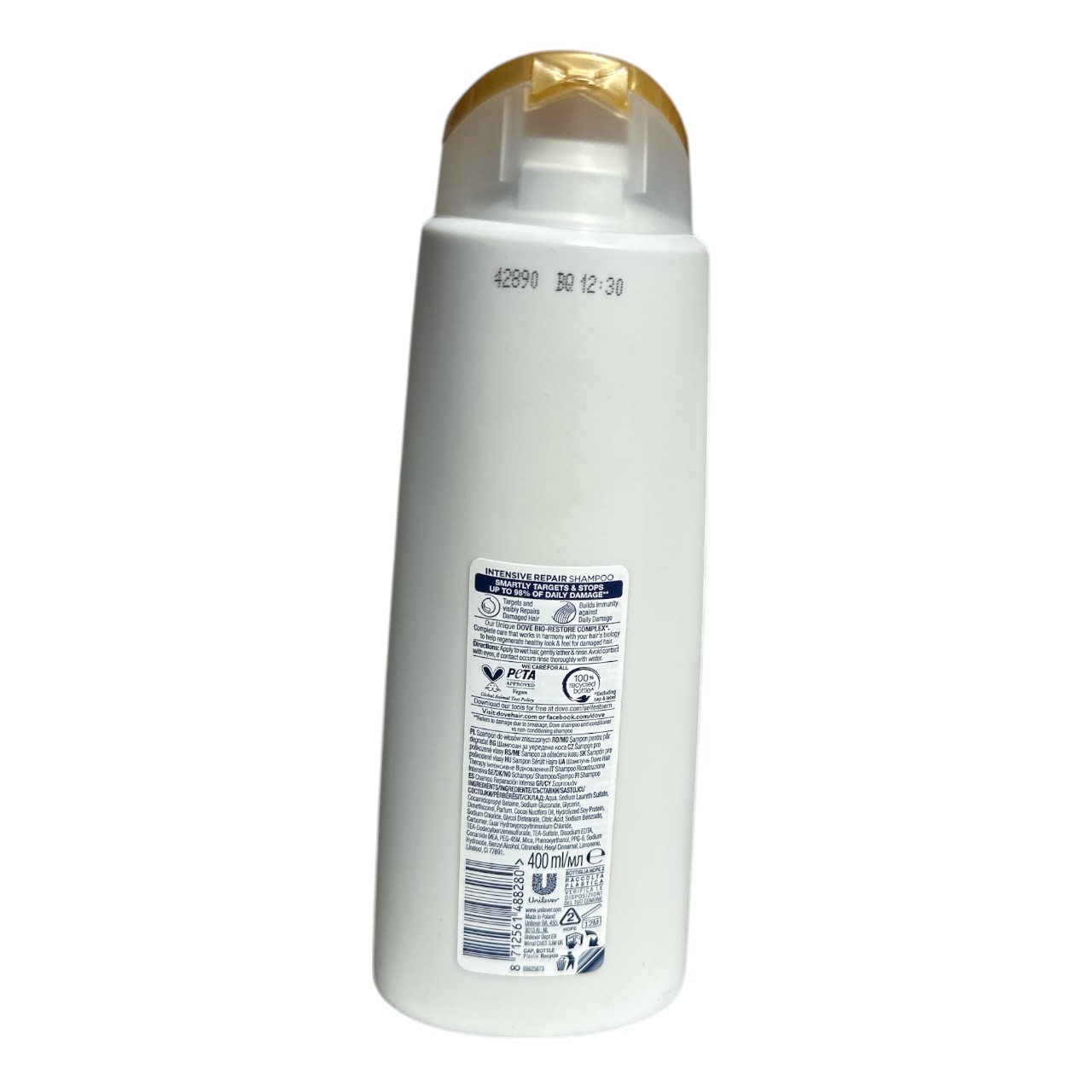 Dove Intensive repair Sampon par deteriorat, 400 ml - imagine 2