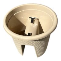 Ghiveci balustrada - balcon, plastic, 6.8 L, crem