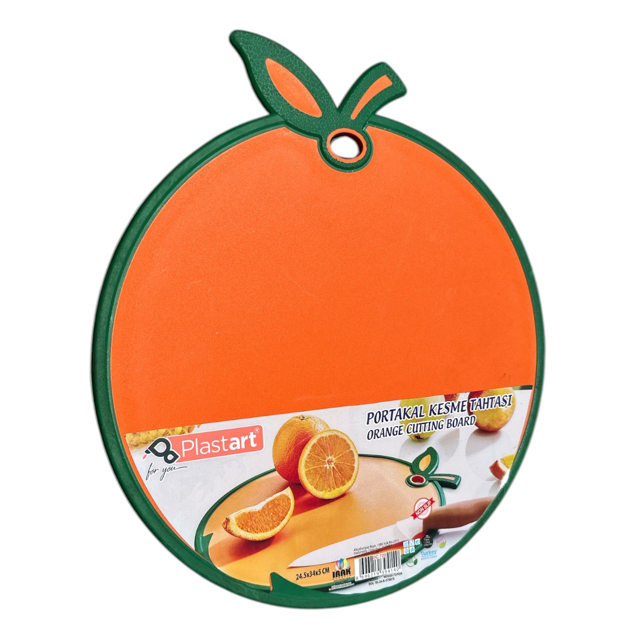 Tocator bucatarie plastic, forma portocala, 30,5 x 30 cm