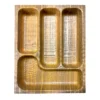 Suport pentru tacamuri sertar, plastic 4 compartimente 29x36 cm