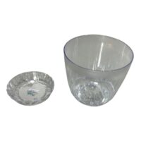 Ghiveci de orhidee din plastic, transparent, NR. 3