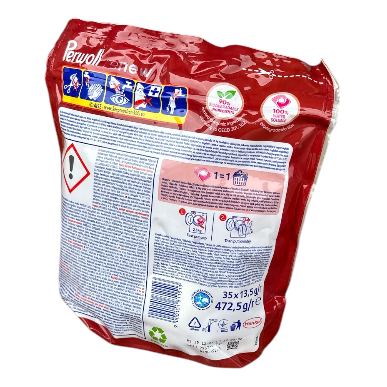 Perwoll Renew, Detergent capsule rufe colorate 35 spalari - imagine 2