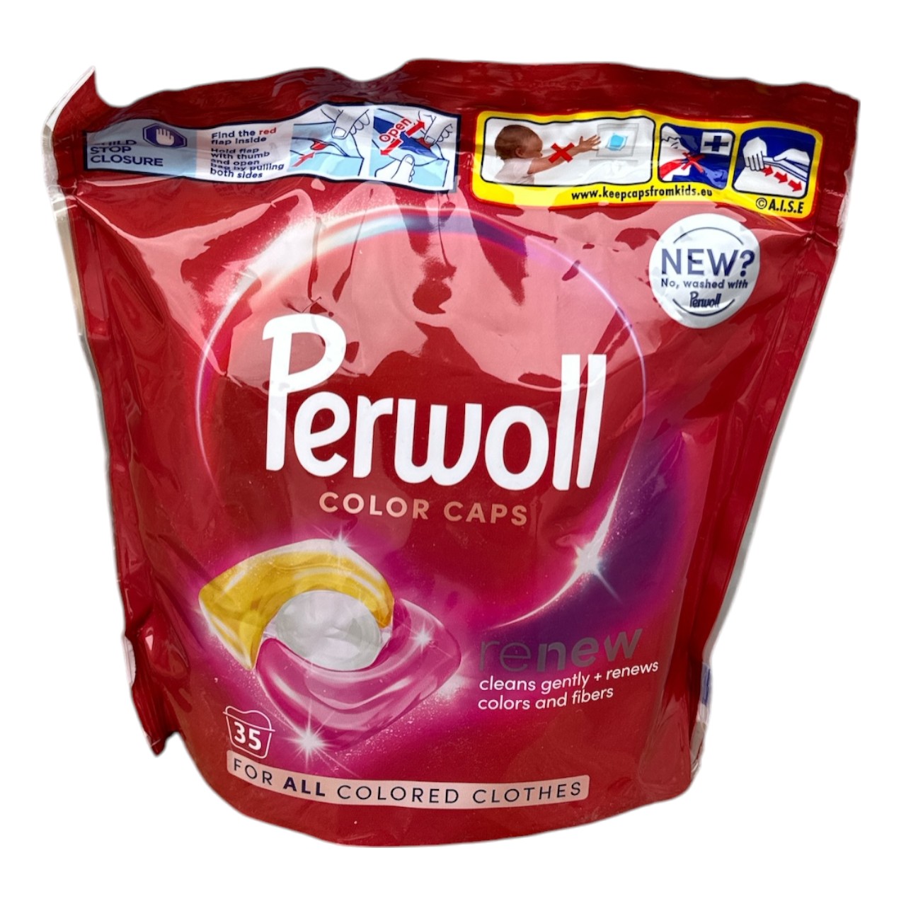 Perwoll Renew, Detergent capsule rufe colorate 35 spalari