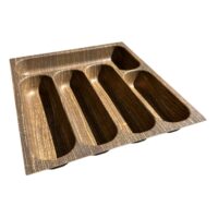 Suport tacamuri sertar imitatie lemn 5 compartimente