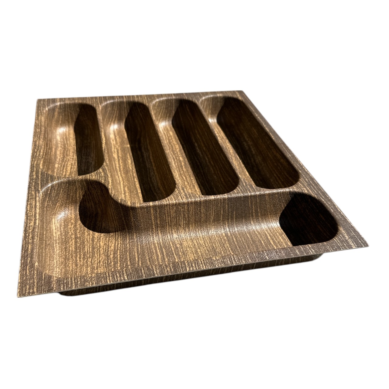 Suport tacamuri sertar imitatie lemn 5 compartimente