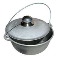 Ceaun aluminiu turnat cu capac si toarta 2 litri