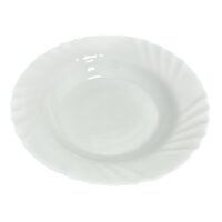 Farfurie adanca din opal, alba 22.5 cm