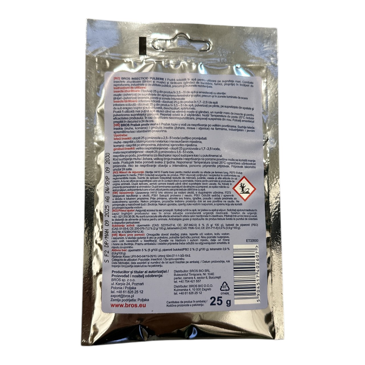 Insecticid pulbere Bros, plic 25 grame - imagine 2
