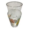 Vaza din sticla decorativa transparenta model floral 500 ml