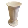Vaza funerara (cimitir) din plastic, 30 cm, alba